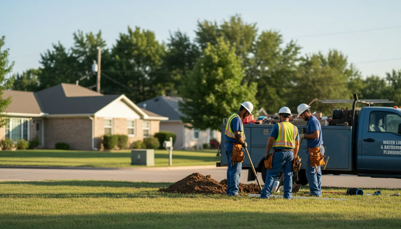 Residential water line and bathroom plumbing service in Calhoun, LA